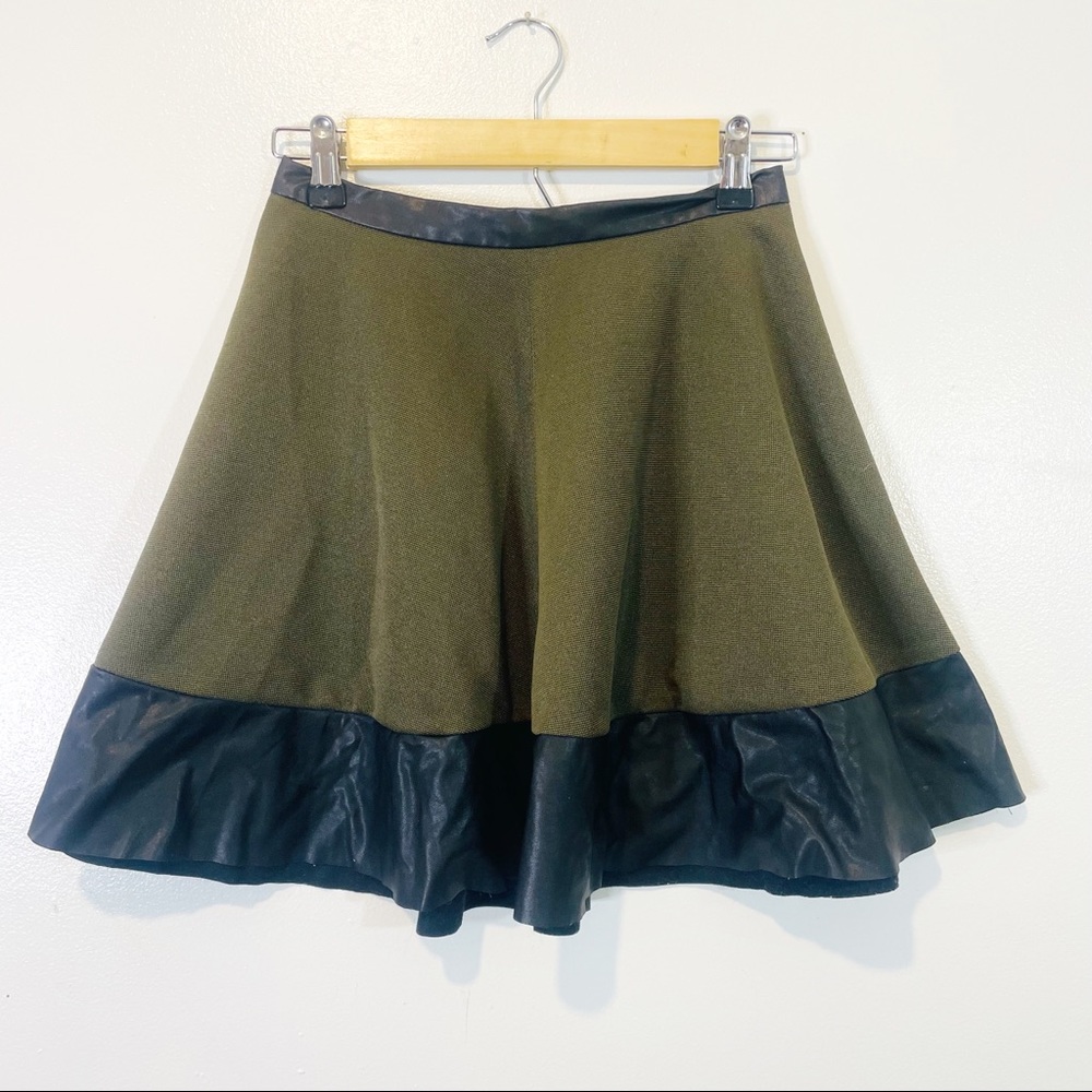 Double Zero Olive and Black Skirt